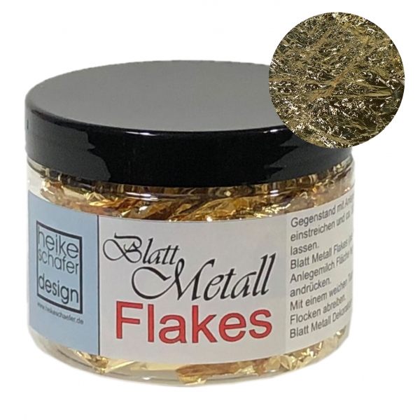 Blattmetall Flakes in Gold 200ml